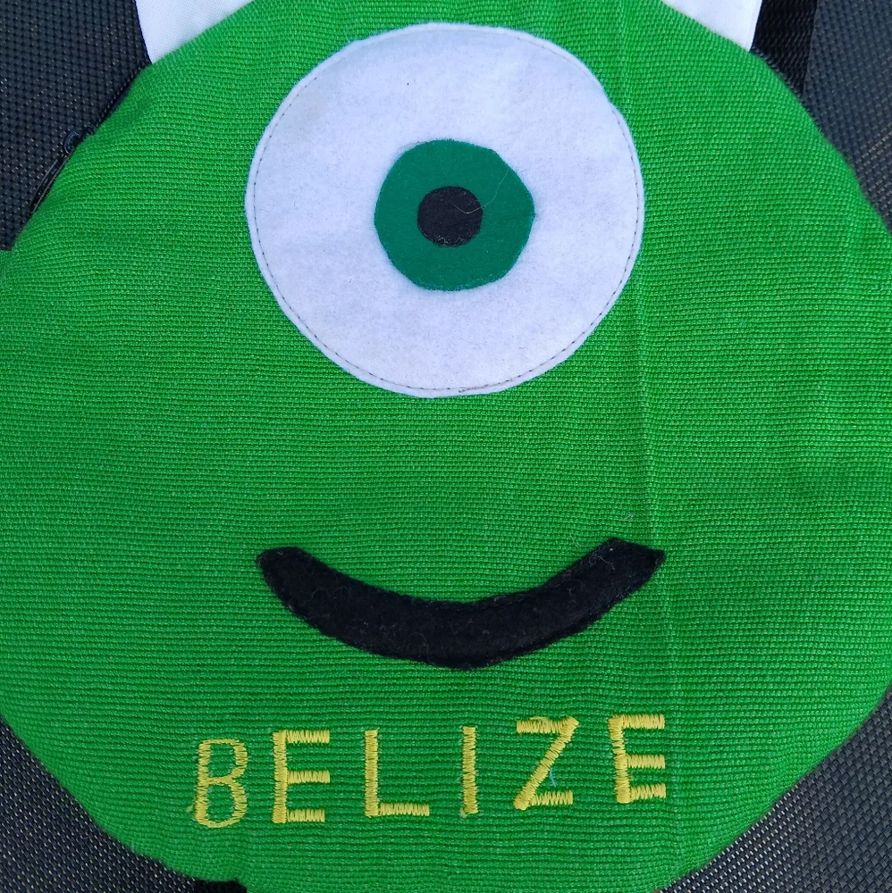 Monsters Inc. Mike Wazowski Belize Kids Unisex Backpack Funky Bag Tote Ethnic
